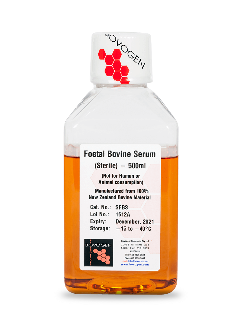 Foetal Bovine Serum - Sterile（ニュージーランド）